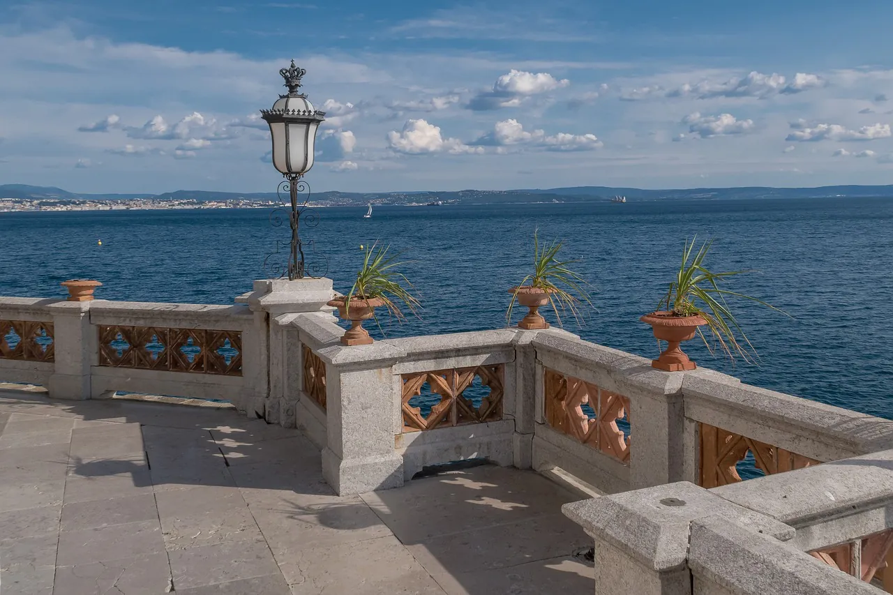castle, italy, trieste, architecture, nature, tourism, to travel, landmark, europe, wall, building, mediterranean, miramare, sea, heaven, tourist attraction, facade